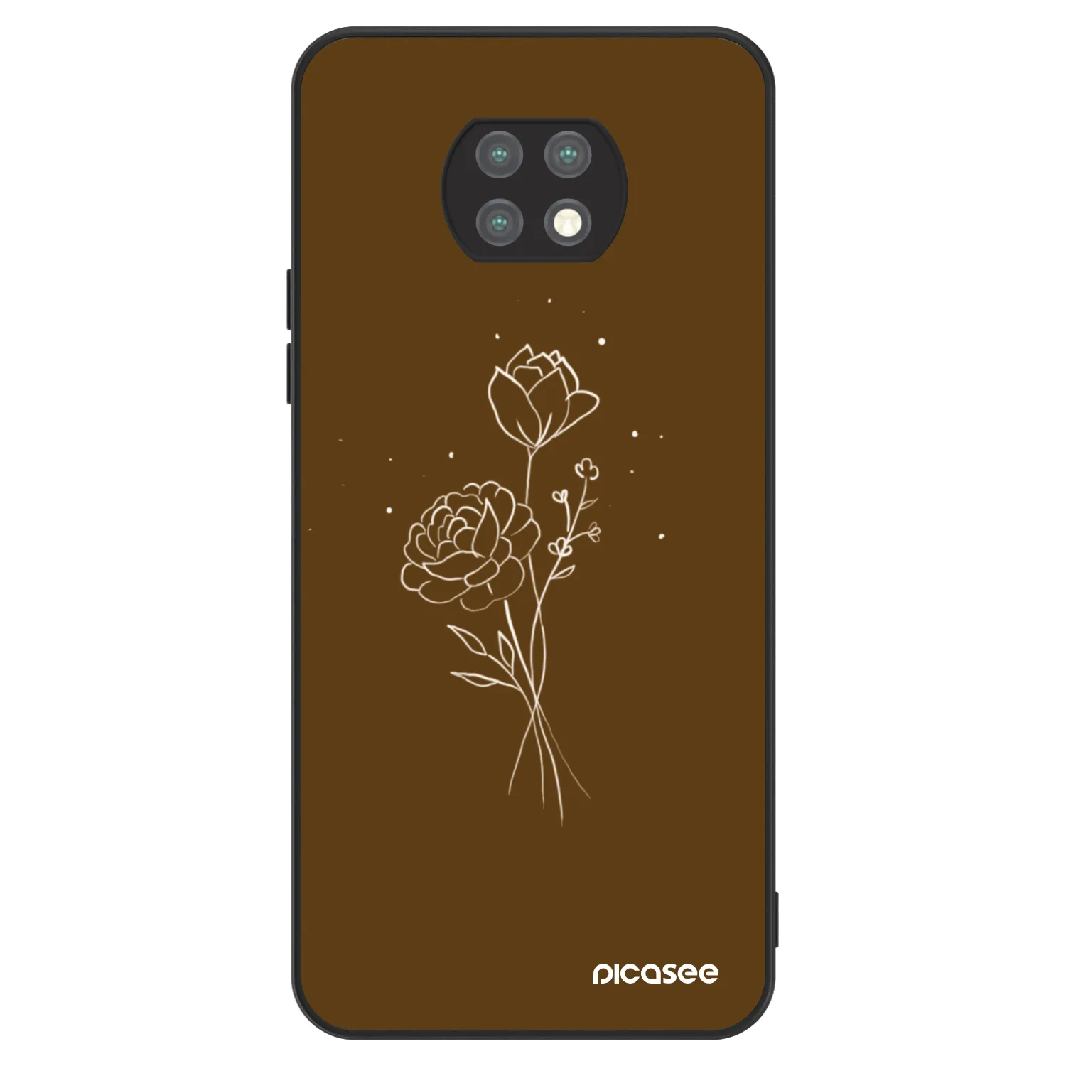 Picasee ULTIMATE CASE na Xiaomi Redmi Note 9T - Brown flowers