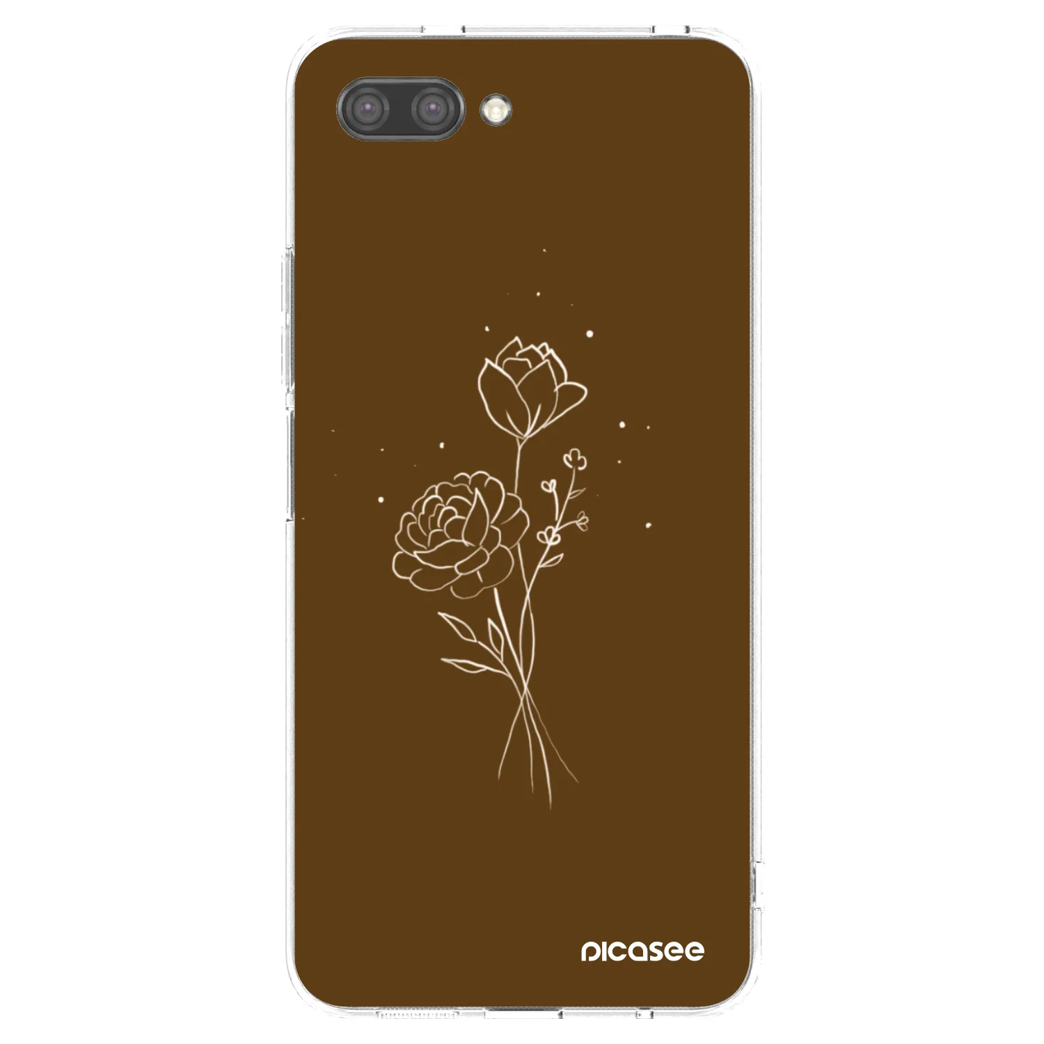 Picasee silikonowe przeźroczyste etui na Honor 10 - Brown flowers