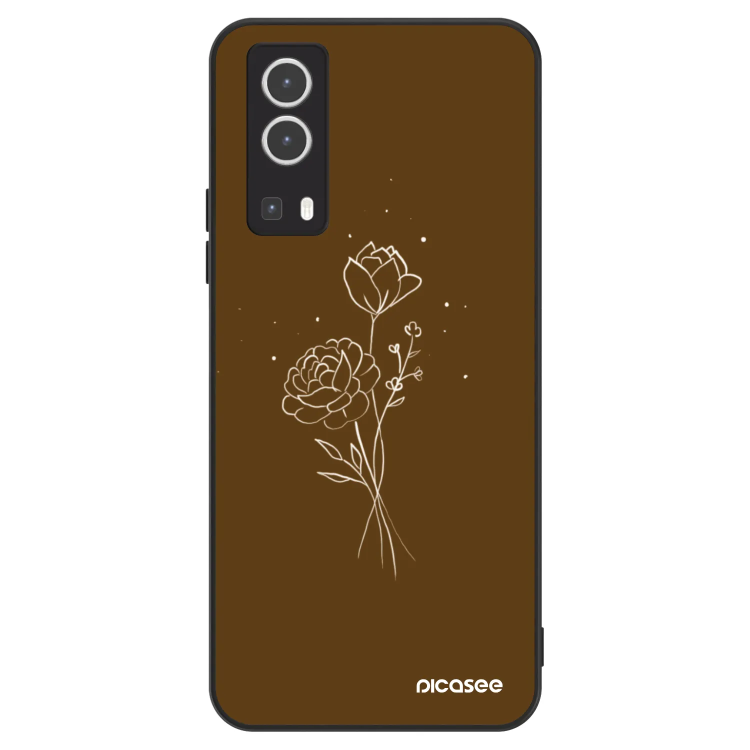 Picasee ULTIMATE CASE na Vivo Y72 5G - Brown flowers