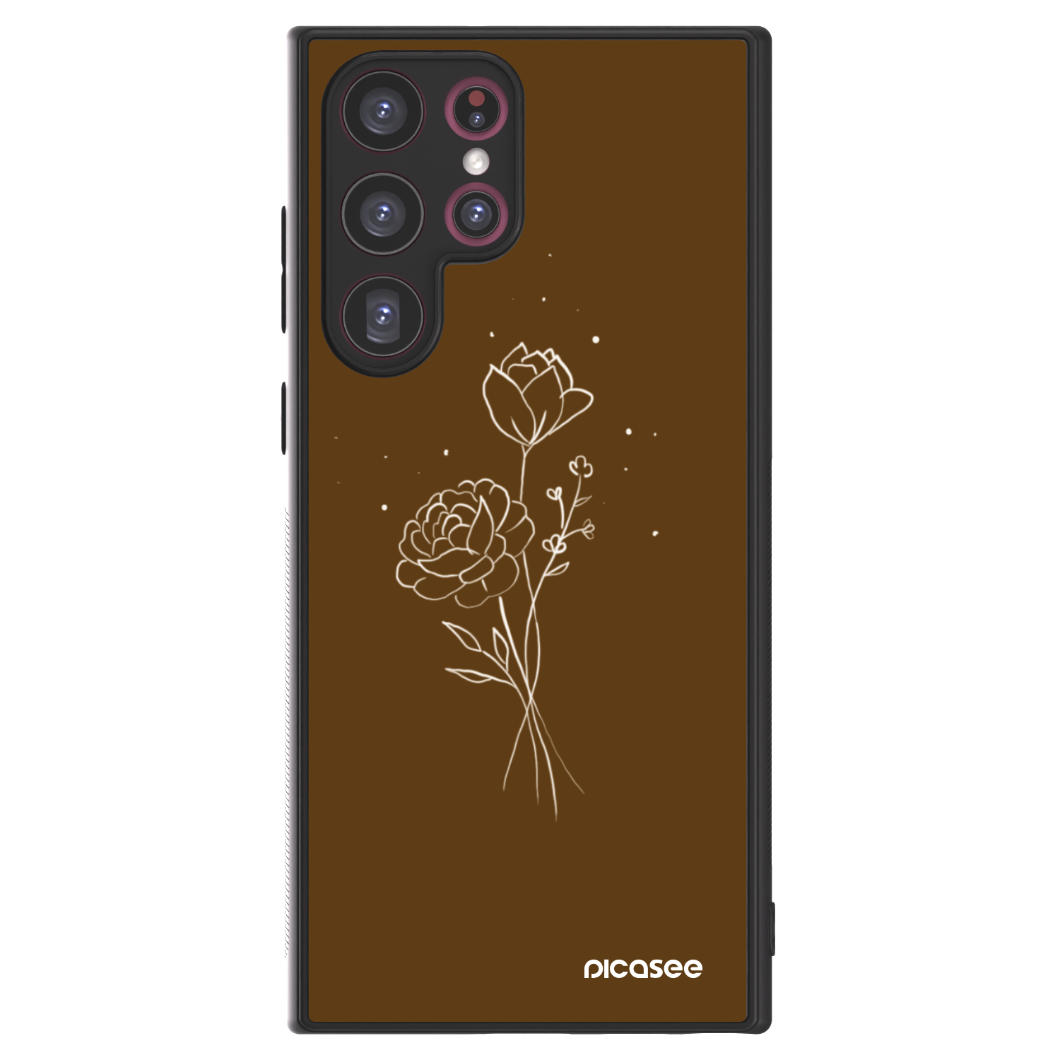 Picasee ULTIMATE CASE na Samsung Galaxy S22 Ultra 5G - Brown flowers