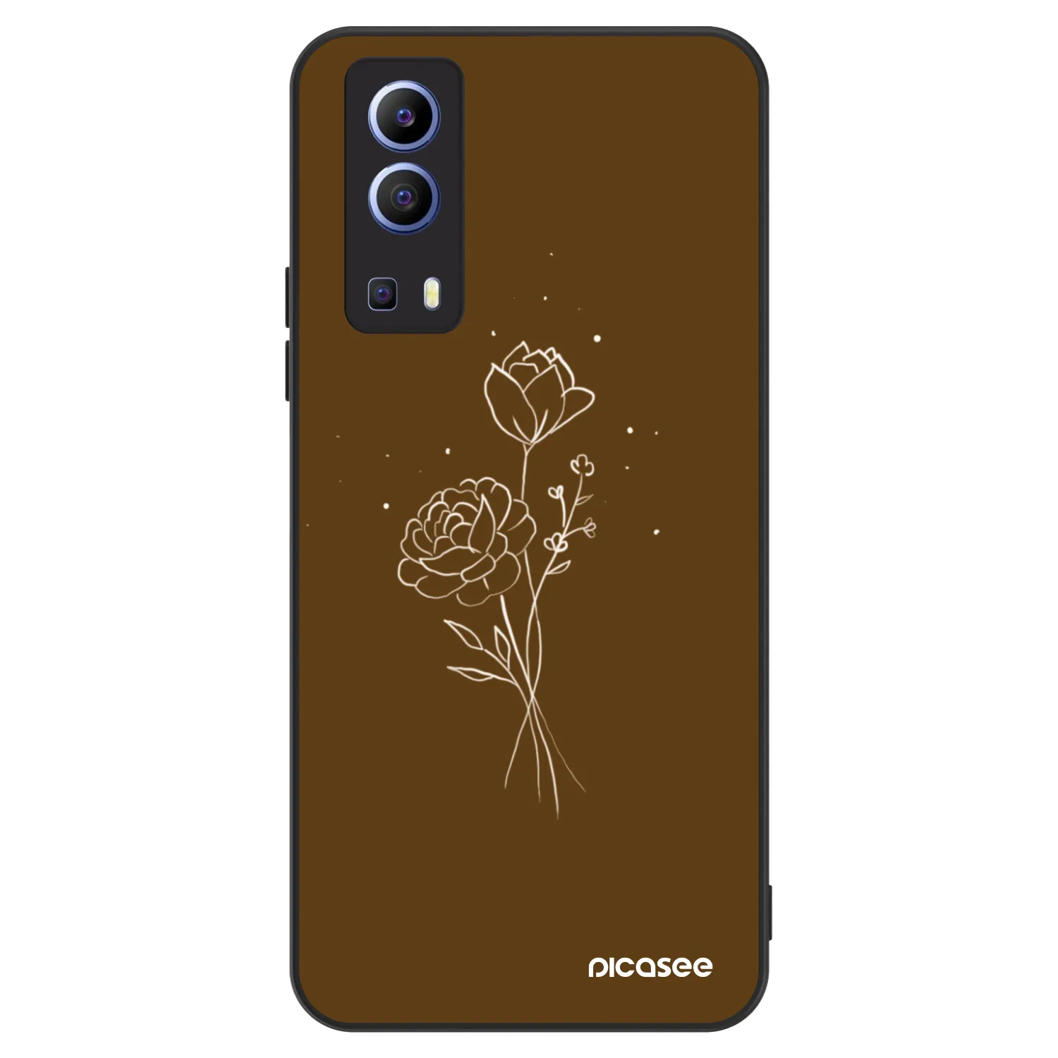 Picasee ULTIMATE CASE na Vivo Y52 5G - Brown flowers