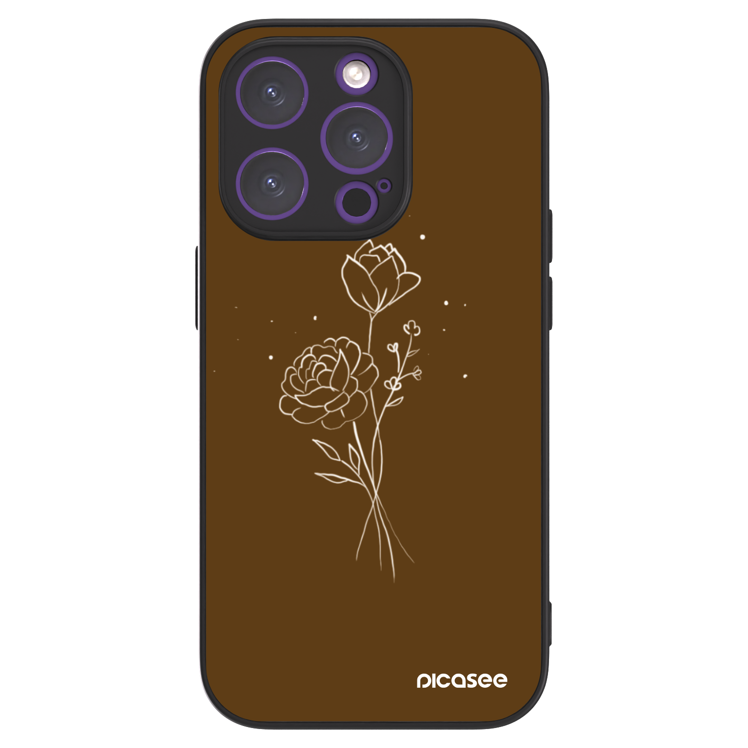 Picasee ULTIMATE CASE na Apple iPhone 14 Pro - Brown flowers