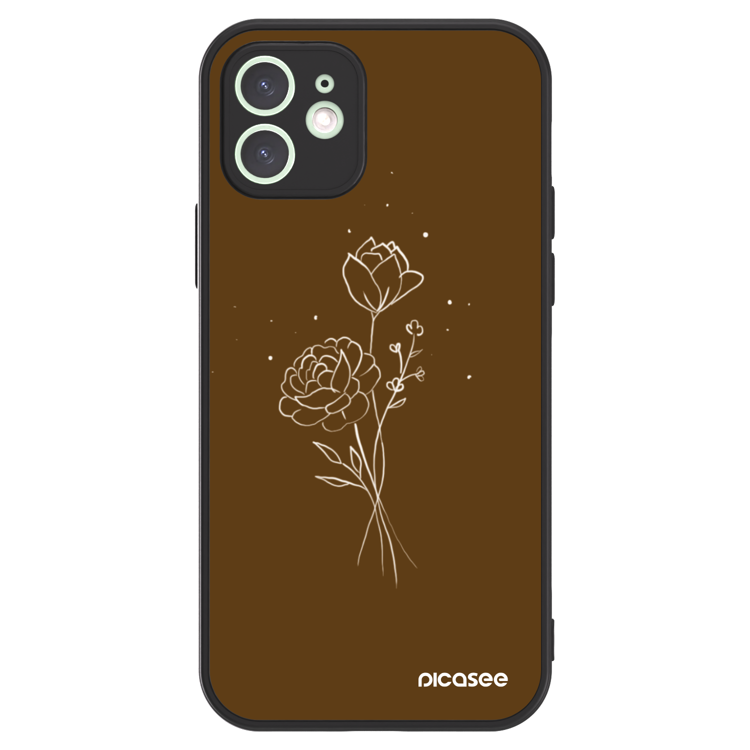 Picasee ULTIMATE CASE MagSafe pro Apple iPhone 12 - Brown flowers