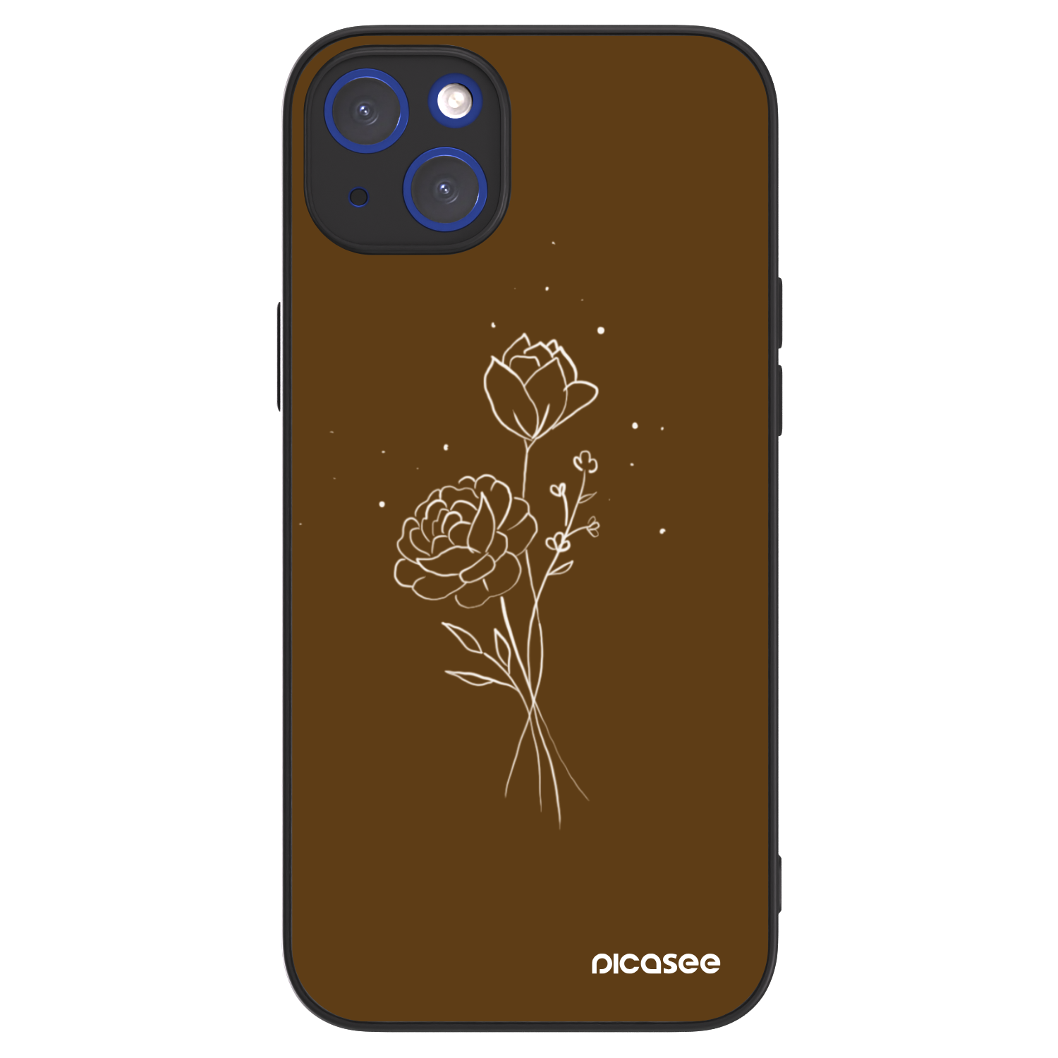Picasee ULTIMATE CASE MagSafe pro Apple iPhone 14 Plus - Brown flowers