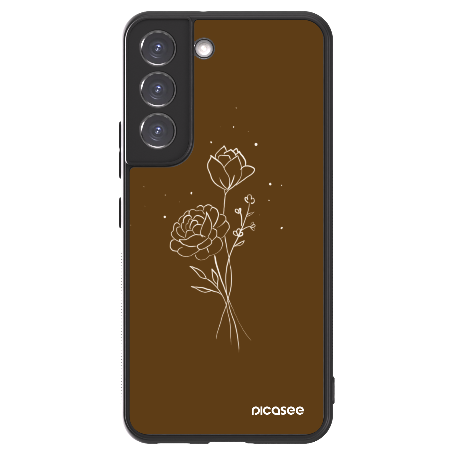 Picasee ULTIMATE CASE PowerShare pro Samsung Galaxy S22 5G - Brown flowers