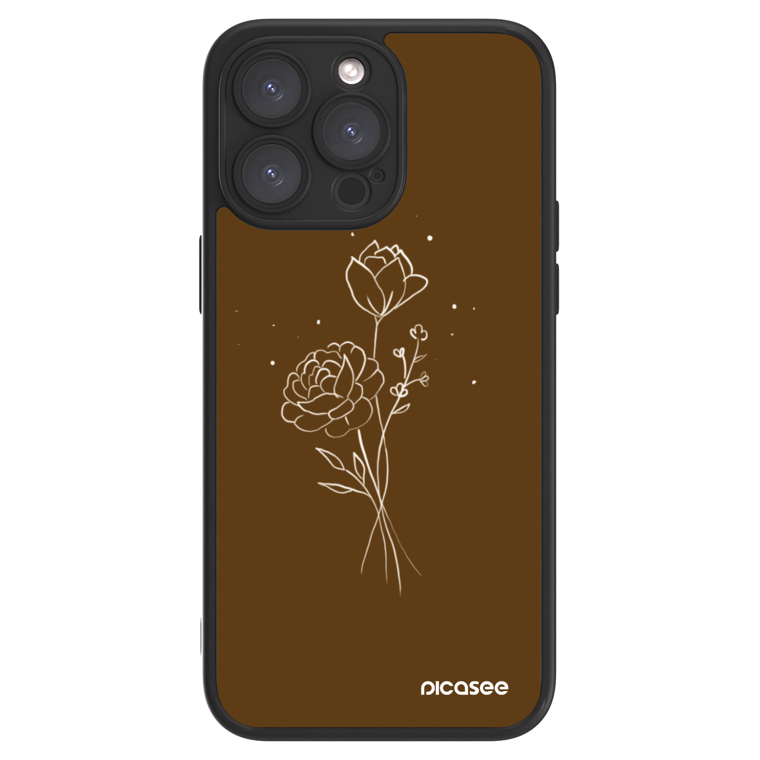 Picasee ULTIMATE CASE MagSafe pro Apple iPhone 15 Pro Max - Brown flowers