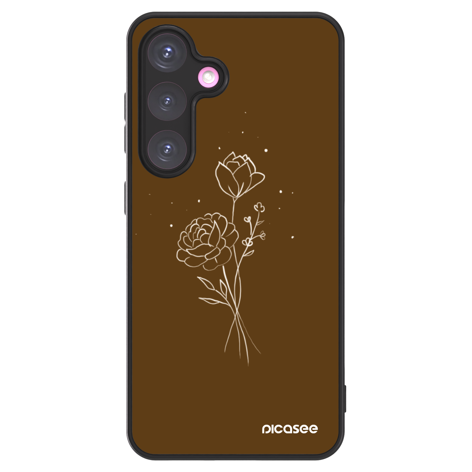 Picasee ULTIMATE CASE PowerShare pro Samsung Galaxy S24+ S926B 5G - Brown flowers