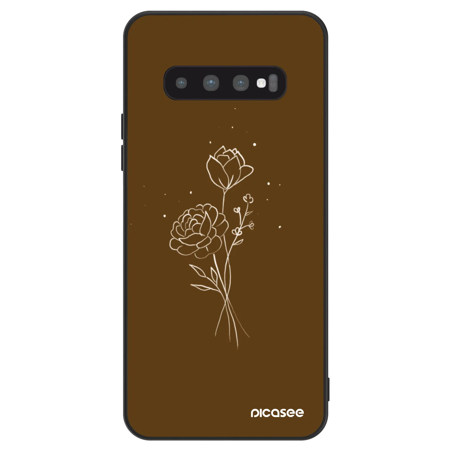 Picasee ULTIMATE CASE na Samsung Galaxy S10 Plus G975 - Brown flowers