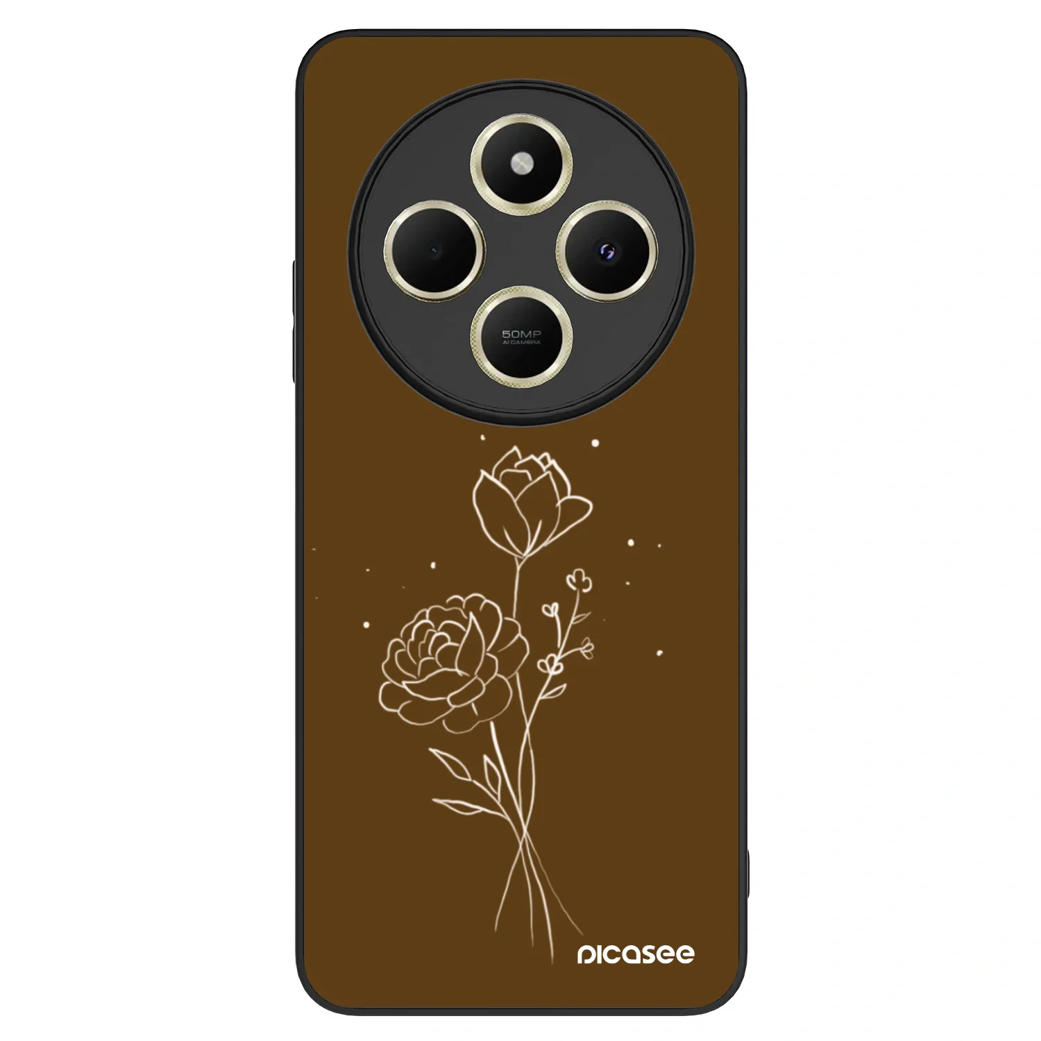 Picasee ULTIMATE CASE na Xiaomi Redmi 14C - Brown flowers