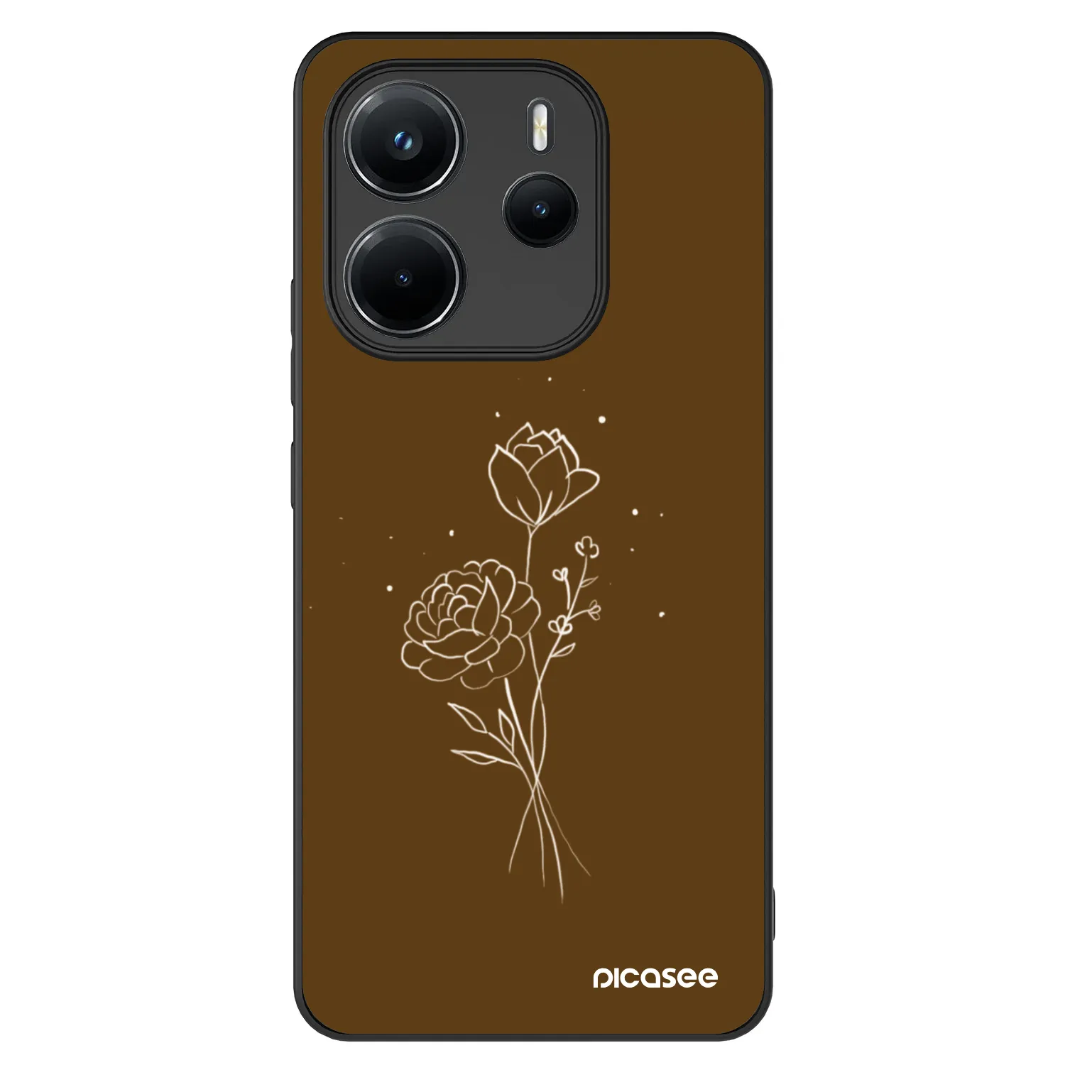 Picasee ULTIMATE CASE na Xiaomi Redmi Note 14 4G - Brown flowers