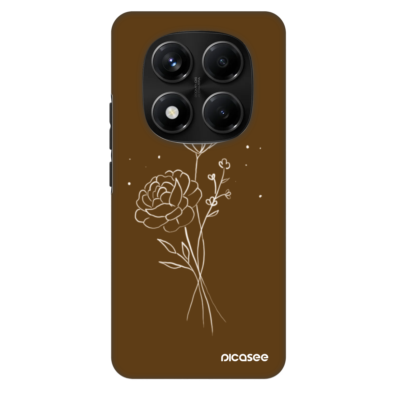 Picasee Fashion Case na Xiaomi Redmi Note 14 Pro+ 5G - Brown flowers