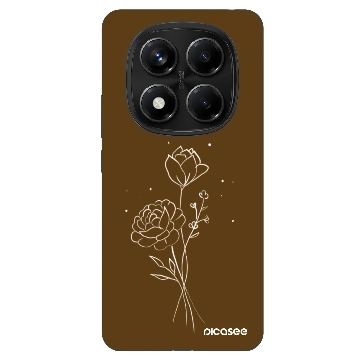 Picasee Fashion Case na Xiaomi Redmi Note 14 Pro 5G - Brown flowers