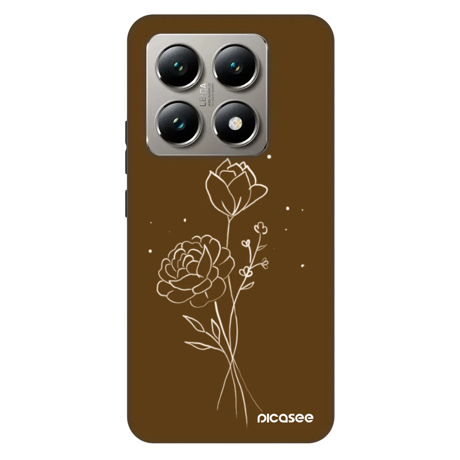 Picasee Fashion Case na Xiaomi 14T Pro - Brown flowers