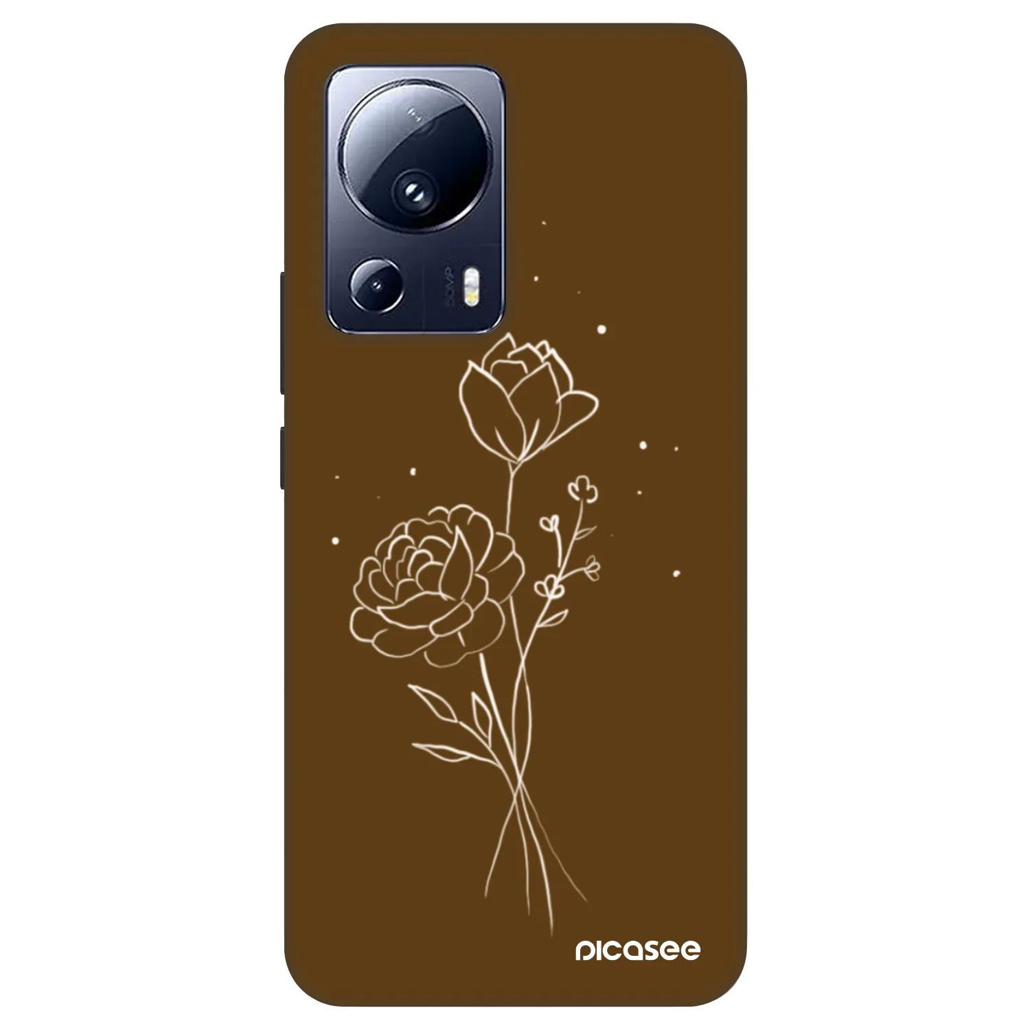 Picasee Fashion Case na Xiaomi 13 Lite - Brown flowers