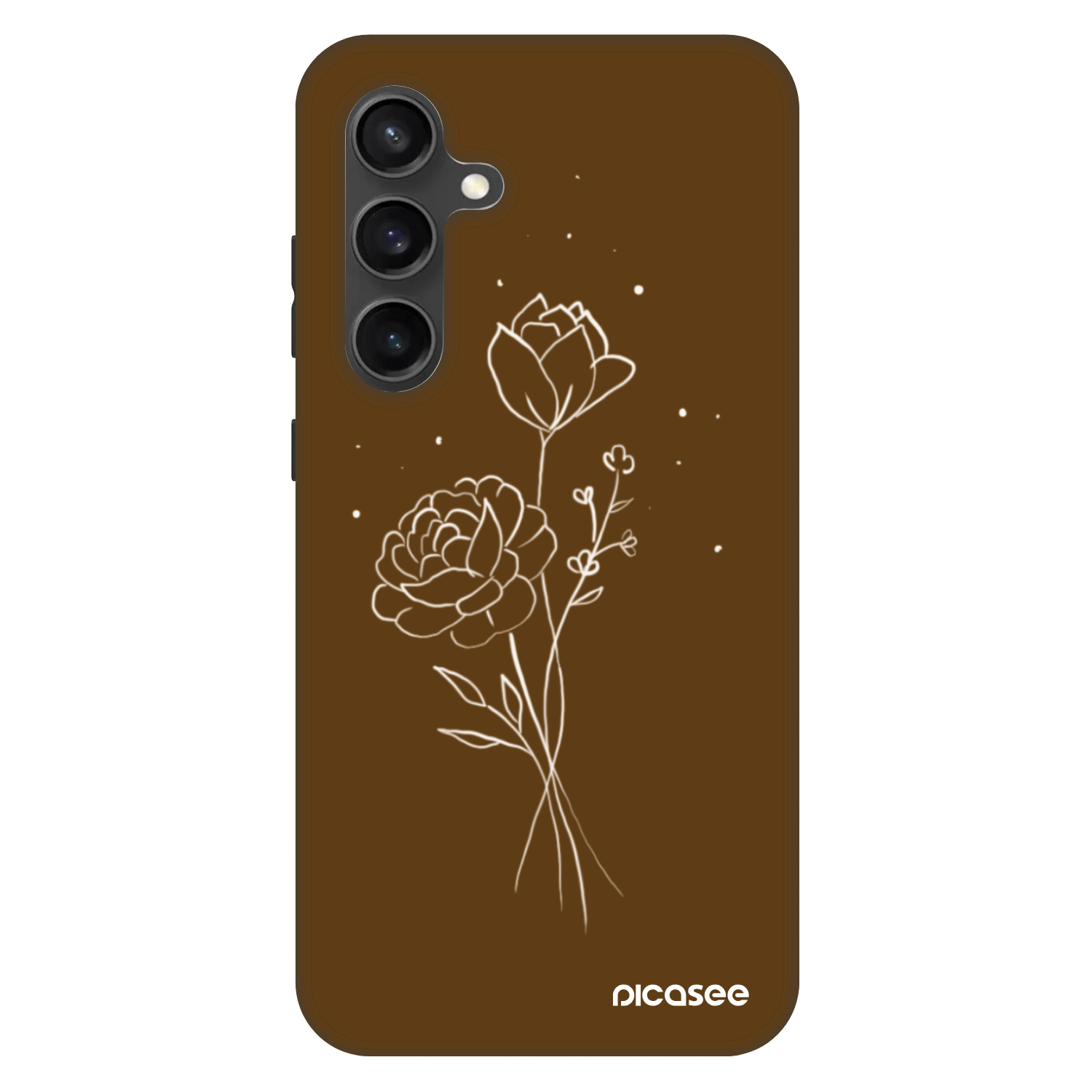Picasee Fashion Case na Samsung Galaxy S24 FE S721B - Brown flowers