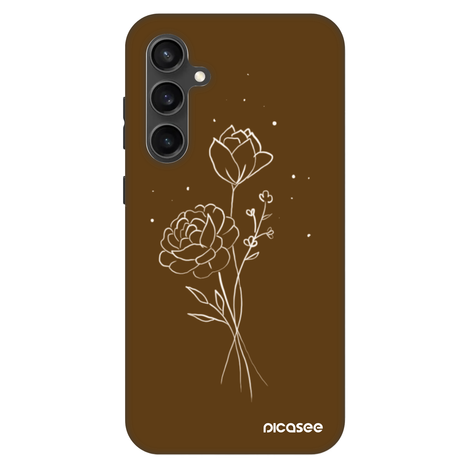 Picasee Fashion Case na Samsung Galaxy S23 FE S711B - Brown flowers