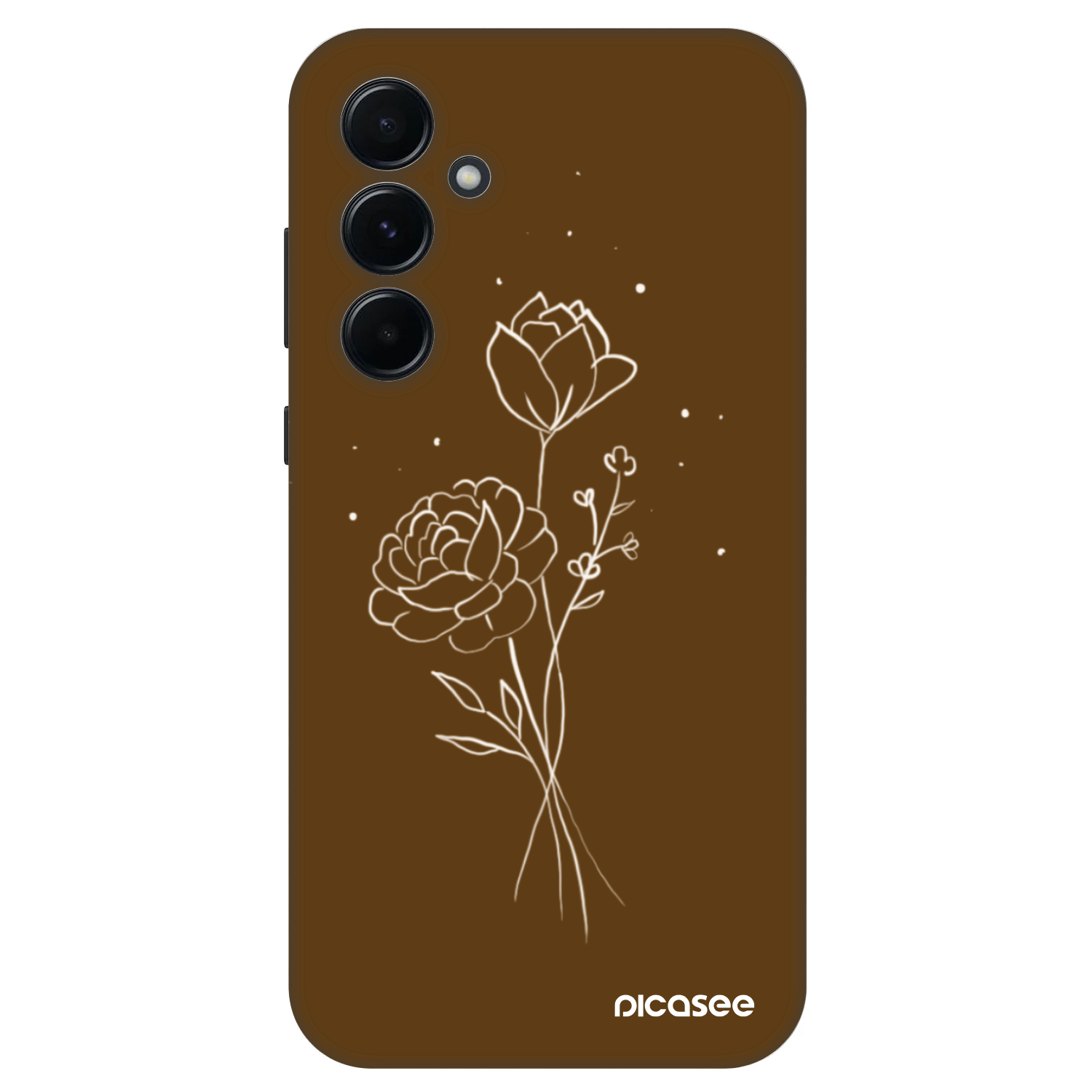 Picasee Fashion Case na Samsung Galaxy A55 5G A556B - Brown flowers