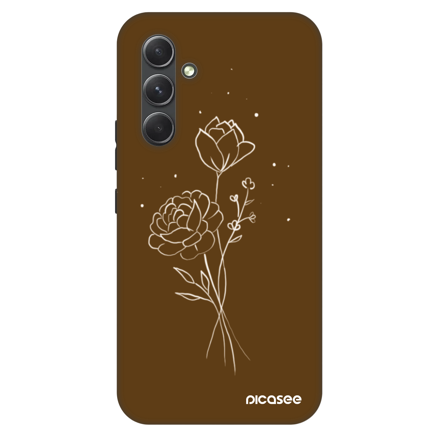Picasee Fashion Case na Samsung Galaxy A54 5G A546B - Brown flowers