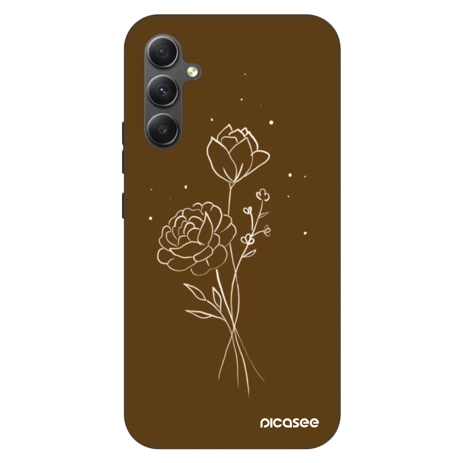 Picasee Fashion Case na Samsung Galaxy A34 5G A346B - Brown flowers
