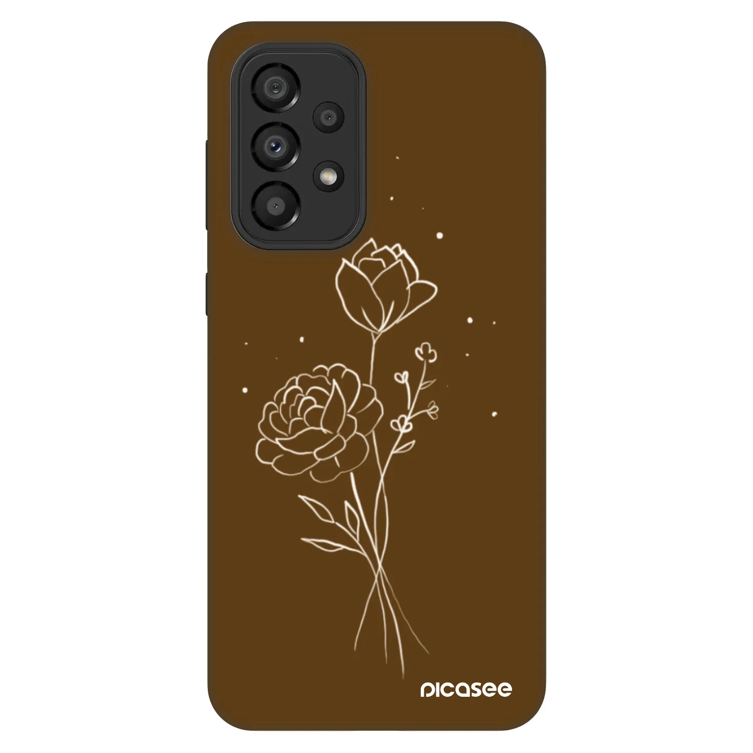 Picasee Fashion Case na Samsung Galaxy A33 5G A336 - Brown flowers