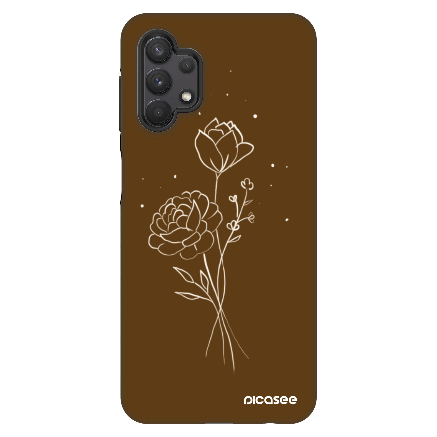 Picasee Fashion Case na Samsung Galaxy A32 5G A326B - Brown flowers