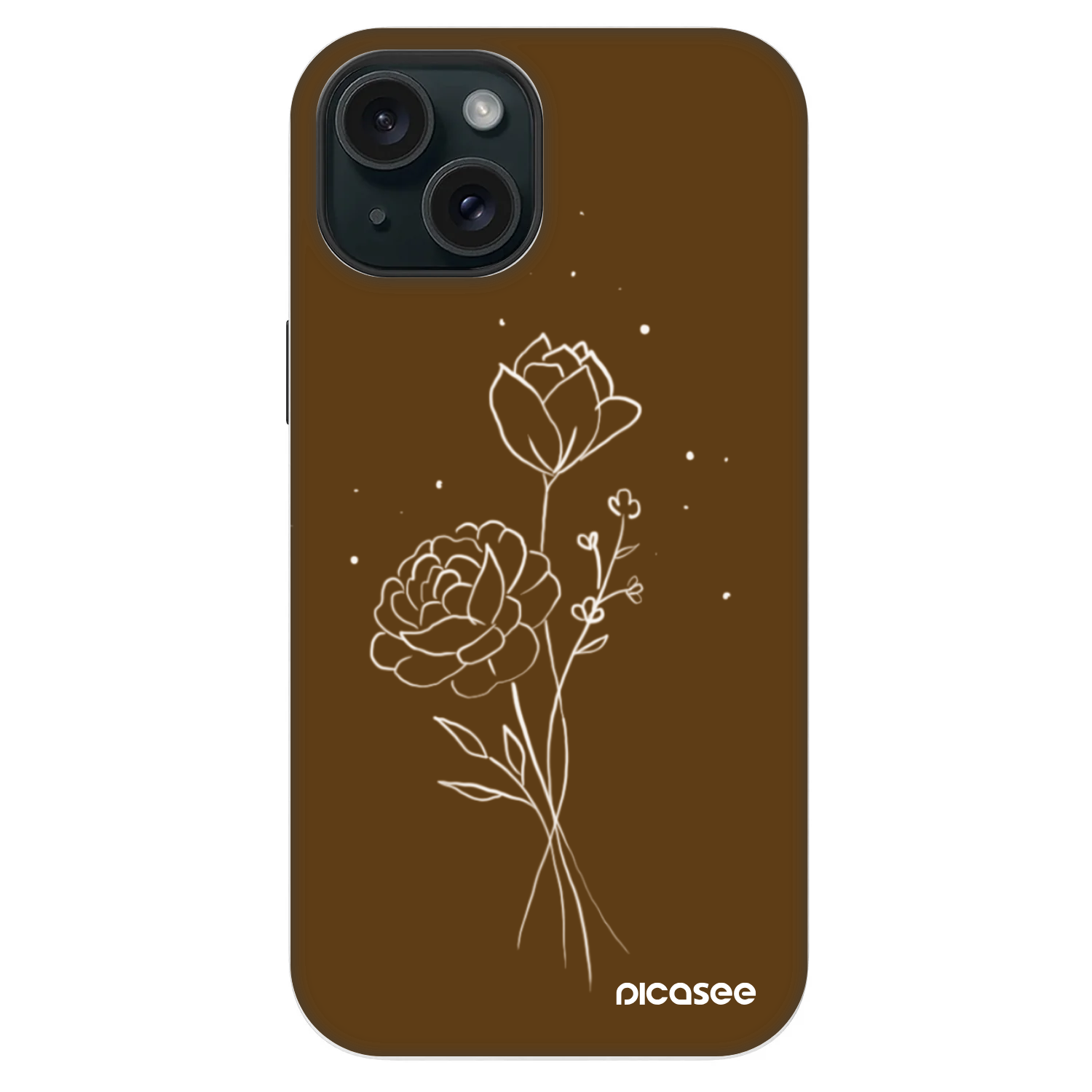 Picasee Fashion Case MagSafe na Apple iPhone 14 - Brown flowers