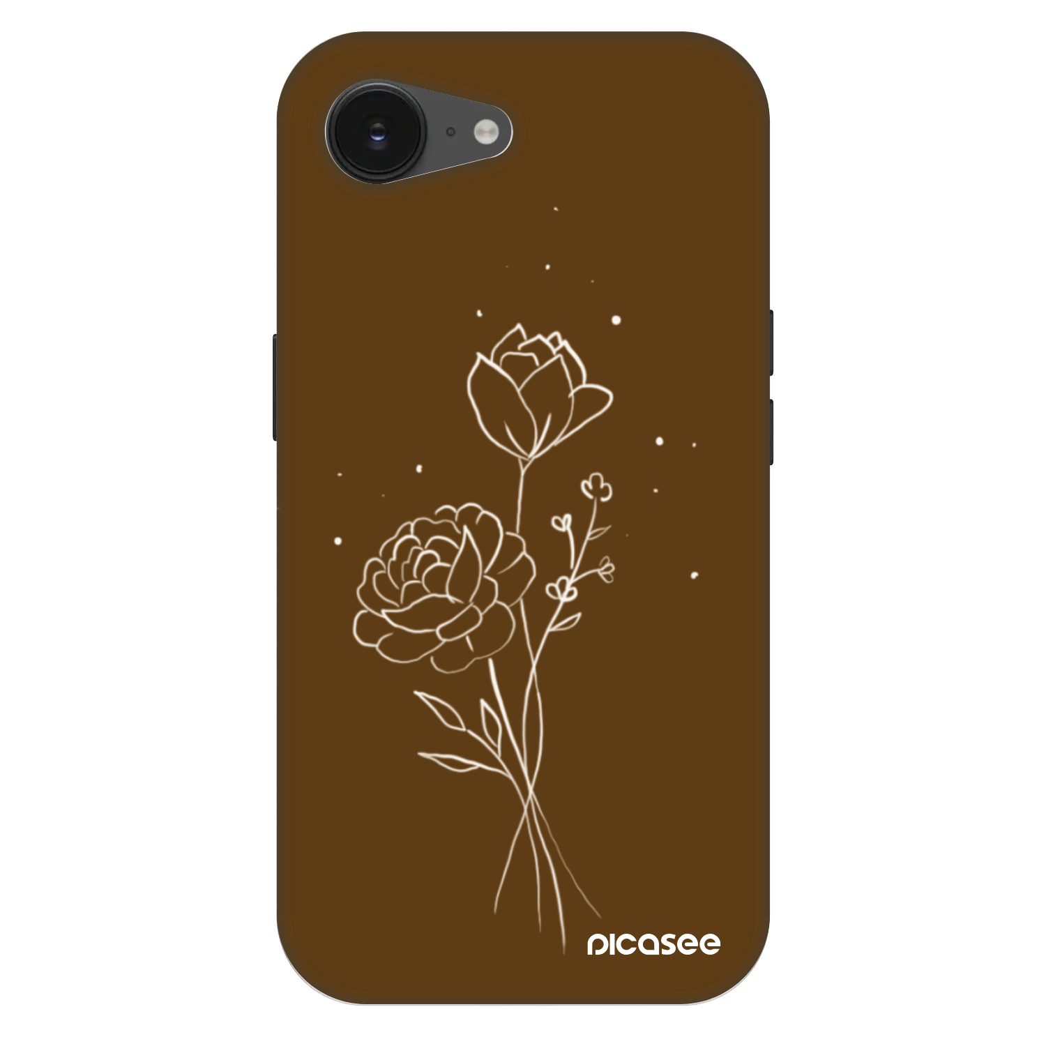 Picasee Fashion Case MagSafe na Apple iPhone 16e - Brown flowers