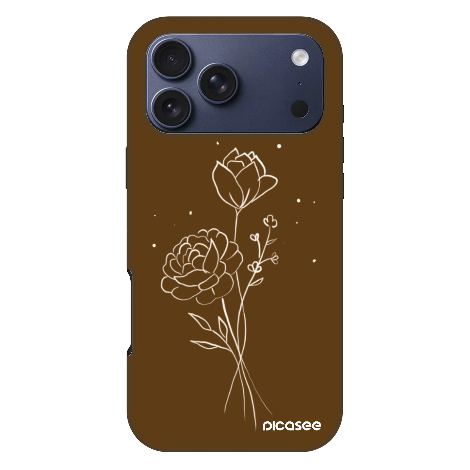 Picasee Fashion Case MagSafe na Apple iPhone 17 Pro Max - Brown flowers