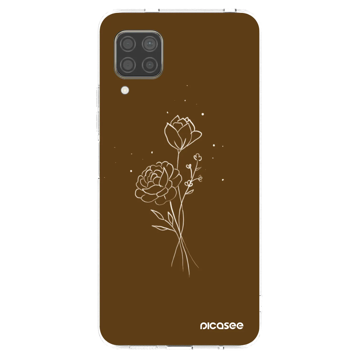 Picasee silikonowe przeźroczyste etui na Huawei P40 Lite - Brown flowers