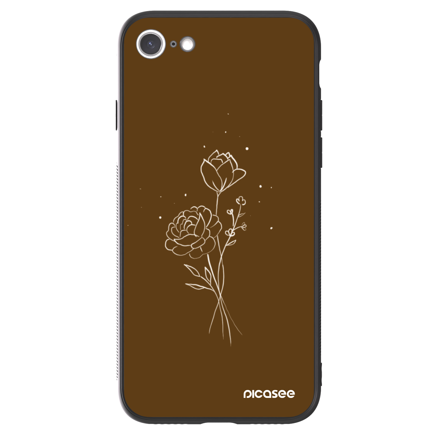 Picasee ULTIMATE CASE na Apple iPhone 7 - Brown flowers