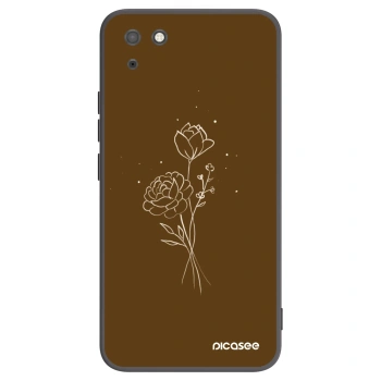 Etui na Huawei Y5P - Brown flowers