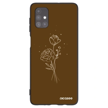 Etui na Samsung Galaxy M51 M515F - Brown flowers