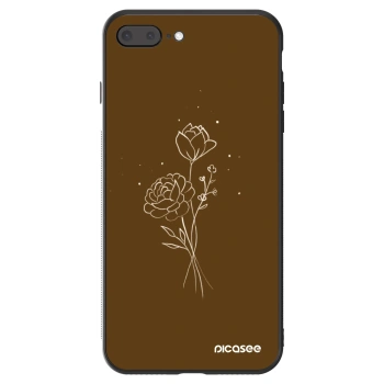 Etui na Apple iPhone 7 Plus - Brown flowers