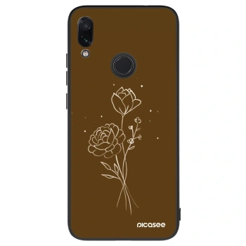 Etui na Xiaomi Redmi Note 7 - Brown flowers
