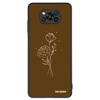 Etui na Xiaomi Poco X3 - Brown flowers