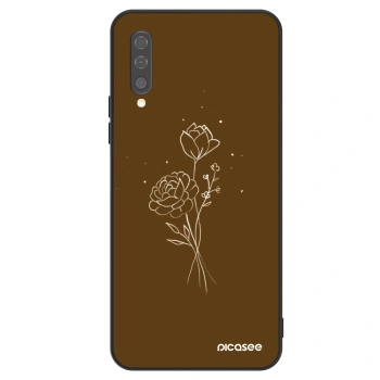 Etui na Samsung Galaxy A50 A505F - Brown flowers