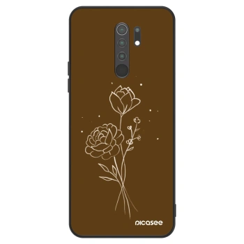 Etui na Xiaomi Redmi 9 - Brown flowers
