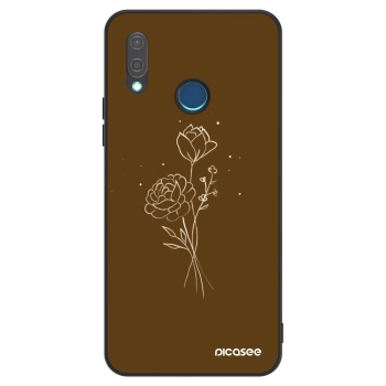 Etui na Huawei P20 Lite - Brown flowers