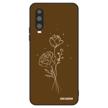 Etui na Huawei P30 - Brown flowers