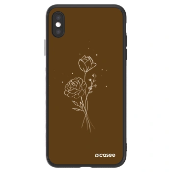 Picasee ULTIMATE CASE na Apple iPhone XS Max - Brown flowers