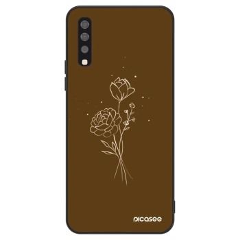 Etui na Samsung Galaxy A70 A705F - Brown flowers