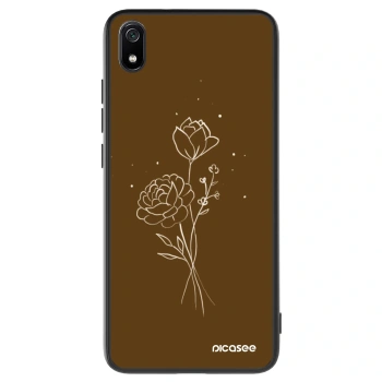 Etui na Xiaomi Redmi 7A - Brown flowers