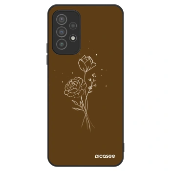 Etui na Samsung Galaxy A72 A725F - Brown flowers