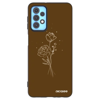 Etui na Samsung Galaxy A32 4G SM-A325F - Brown flowers