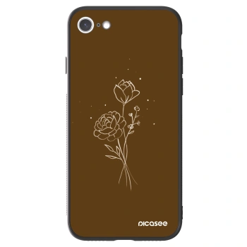 Picasee ULTIMATE CASE na Apple iPhone SE 2020 - Brown flowers