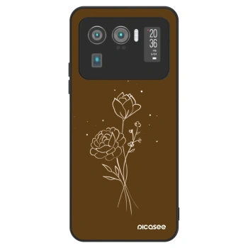 Etui na Xiaomi Mi 11 Ultra - Brown flowers
