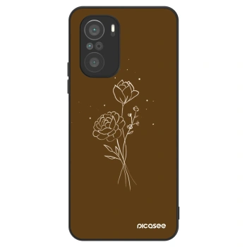 Etui na Xiaomi Poco F3 - Brown flowers