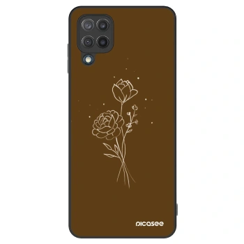 Etui na Samsung Galaxy M12 M127F - Brown flowers