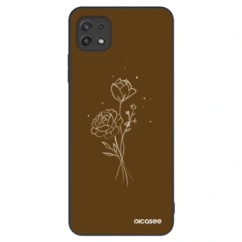 Etui na Samsung Galaxy A22 A226B 5G - Brown flowers