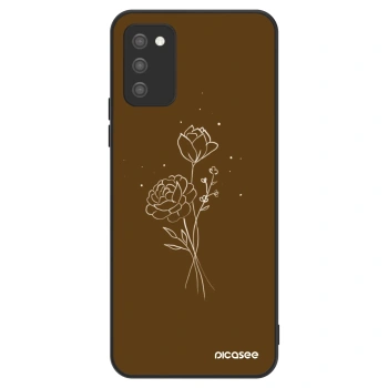 Etui na Samsung Galaxy A02s A025G - Brown flowers